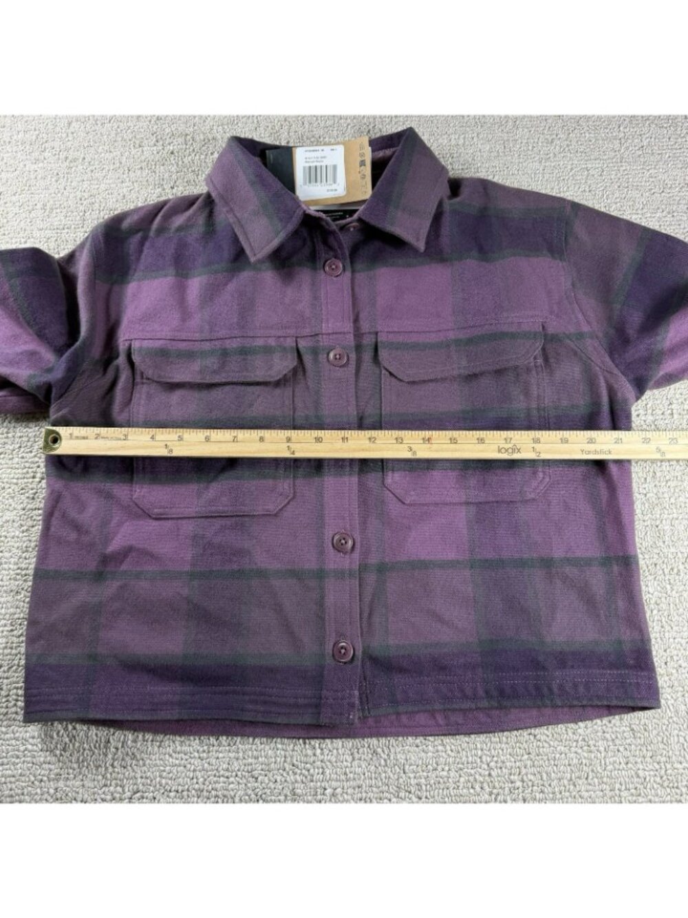 The North Face Valley Flannel Shirt Sweater Purple Women’s Size Medium - Picture 6 of 8